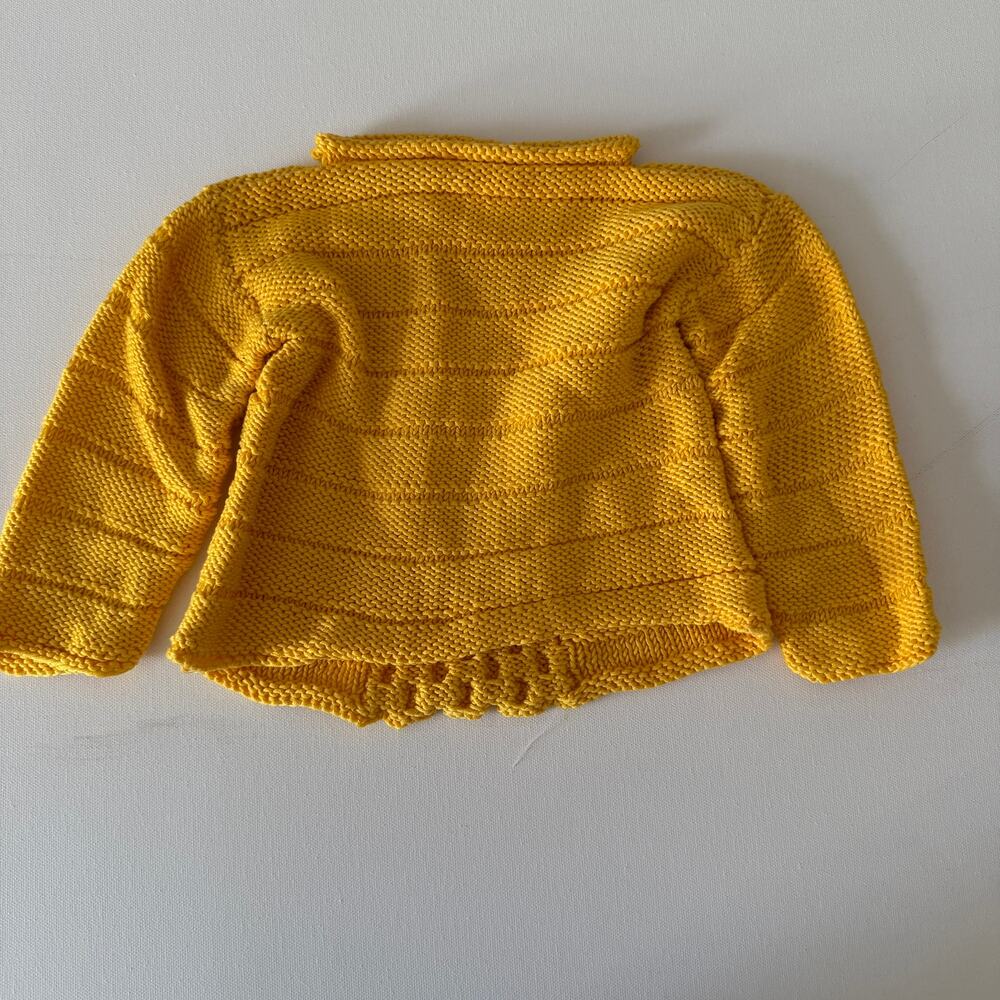 Vintage Handmade Mustard Yellow Roll neck Baby Sweater | 12 months - Picture 2 of 4